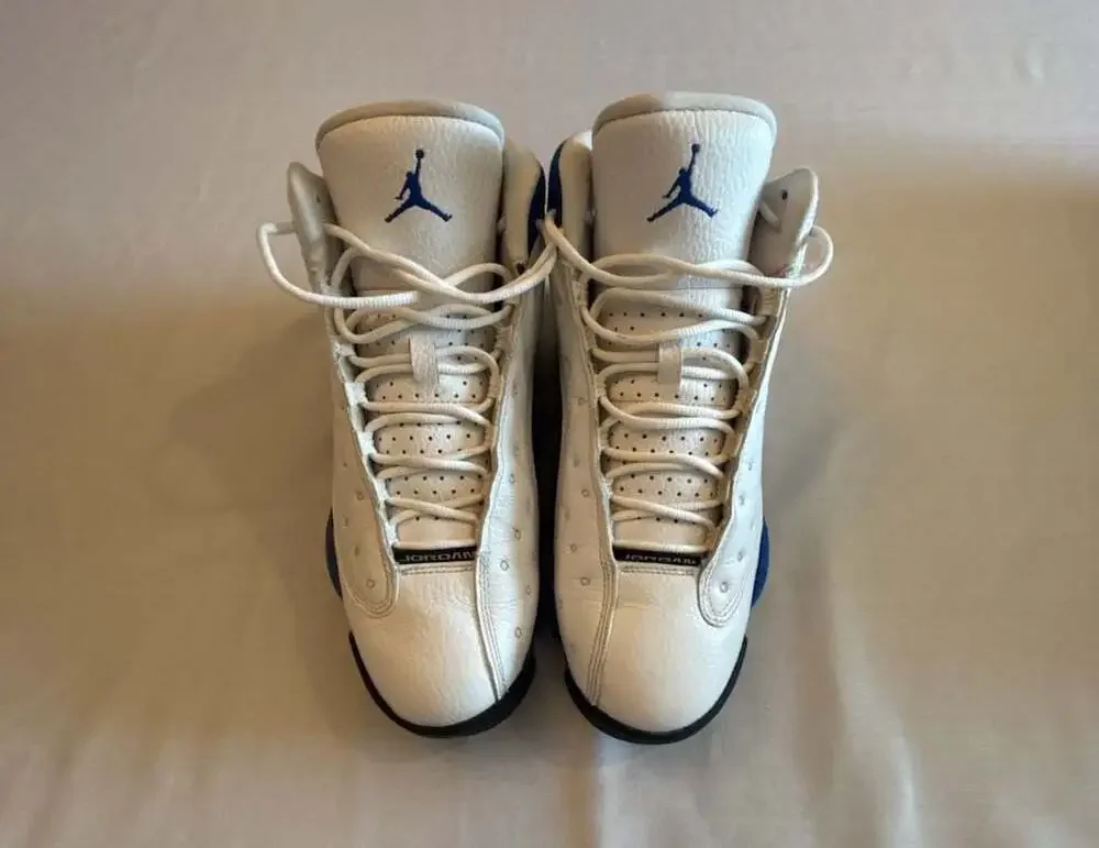 Air Jordan 13 Retro White Hyper Royal Black Size 9 (414571-117)